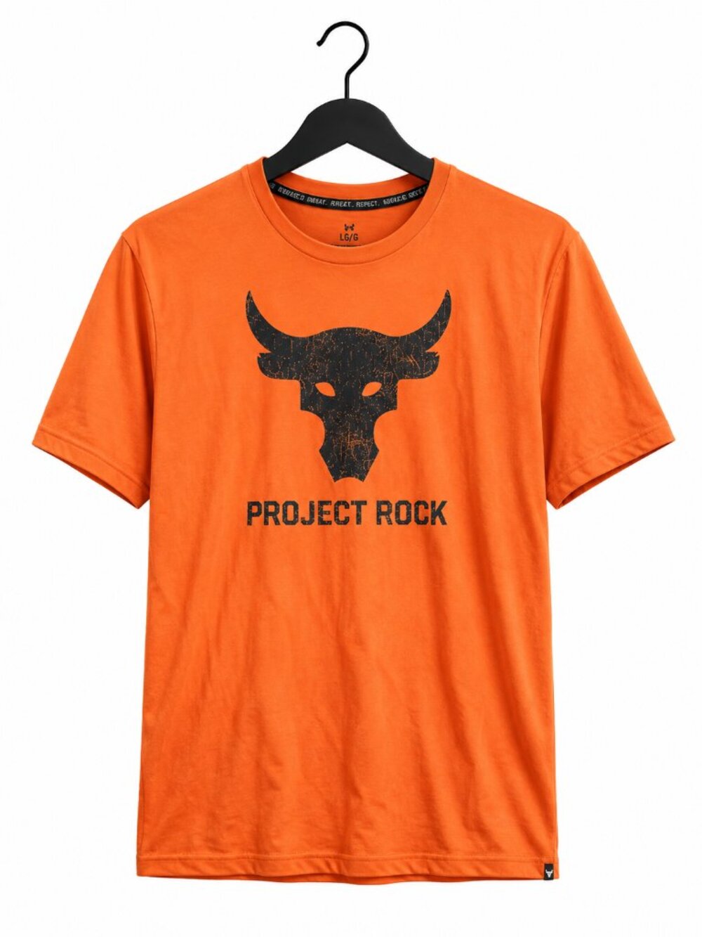 Under Armour Men's Project Rock Payoff Graphic Short Sleeve T Shirt, ORANGE, XL
